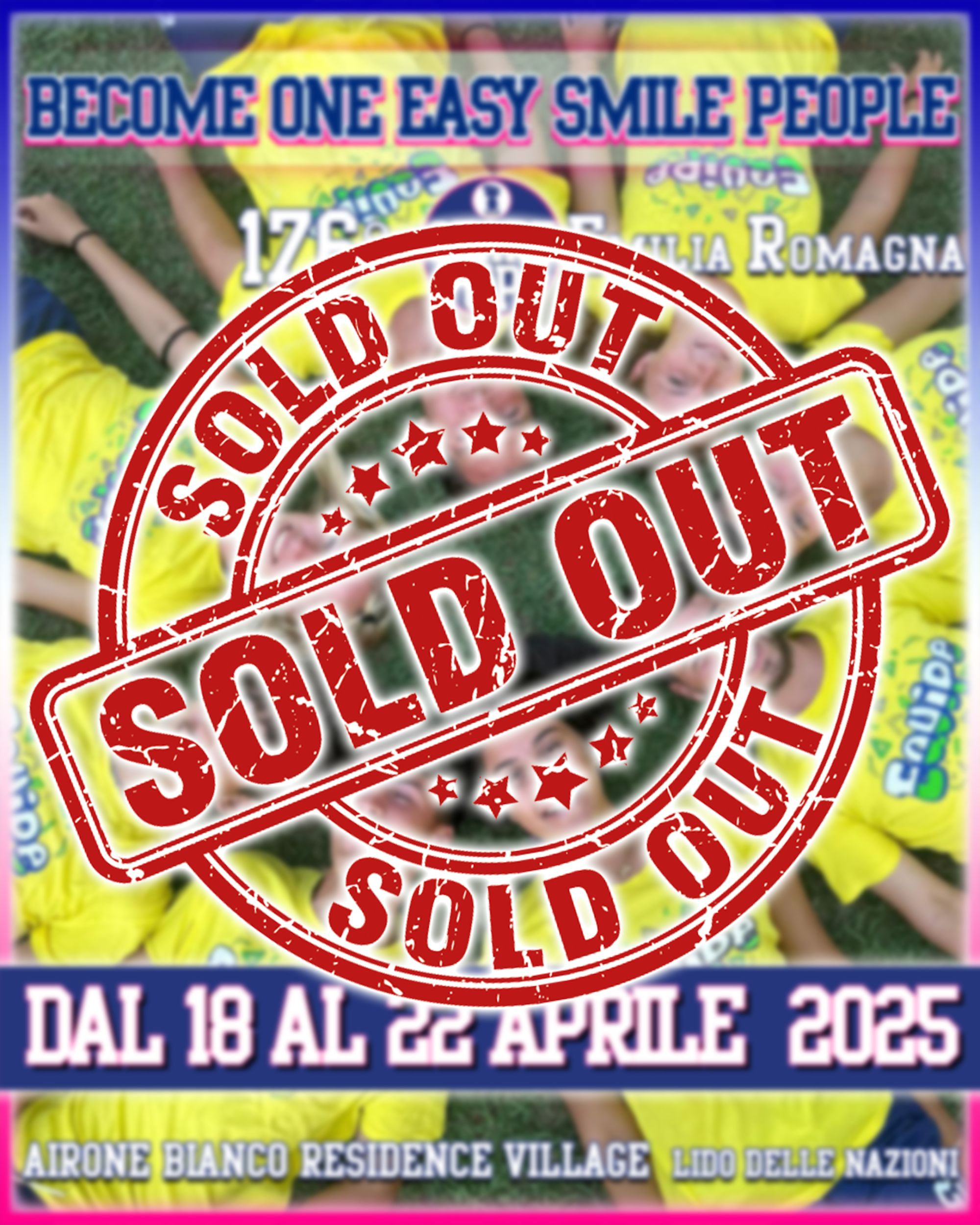 Evento dal 18 al 22 aprile 2025, tutto esaurito.